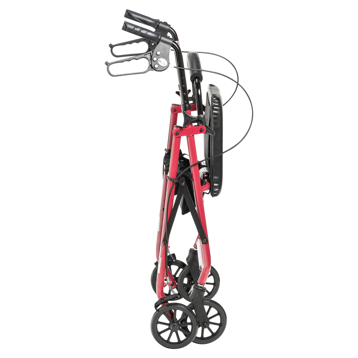Rollator Rolling Walker with 6" Wheels, Fold Up Removable Back Support and Padded Seat