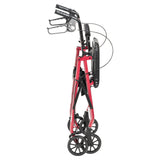 Rollator Rolling Walker with 6" Wheels, Fold Up Removable Back Support and Padded Seat