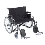 Sentra Ec Heavy Duty Extra Wide Wheelchair, Detachable Desk Arms, Elevating Leg Rests, 26" Seat - BeHope