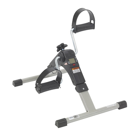 Folding Exercise Peddler with Electronic Display, Black - BeHope