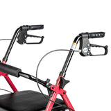 Aluminum Rollator Rolling Walker with Fold Up and Removable Back Support and Padded Seat - BeHope