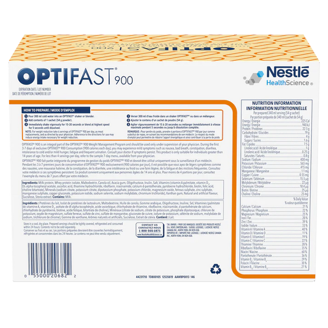 Optifast Canada vanilla meal replacement powder