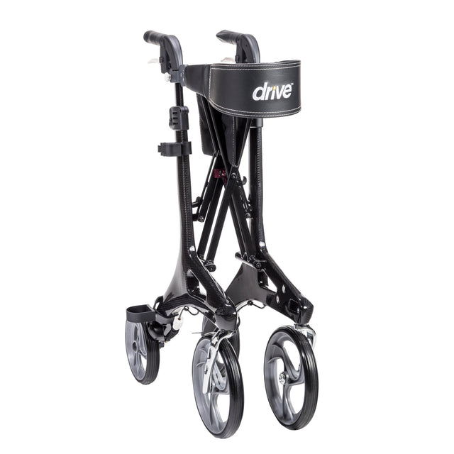 Nitro Elite Cf Carbon Fiber Rollator Rolling Walker, Black - BeHope