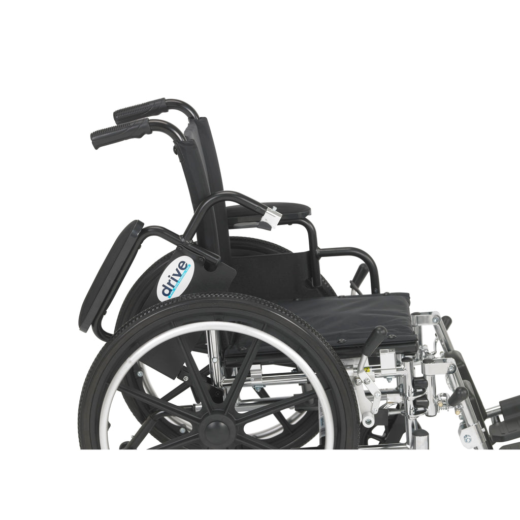 Viper Wheelchair With Flip Back Removable Arms, Desk Arms, Swing Away Footrests, 12" Seat - BeHope