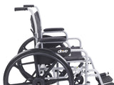 Poly Fly Light Weight Transport Chair Wheelchair with Swing away Footrests, 20" Seat