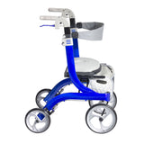 Nitro DLX Euro Style Rollator Rolling Walker, Sleek Blue