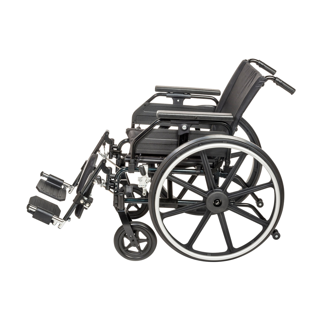 Fauteuil roulant Viper Plus GT avec accoudoirs universels, repose-jambes élévateurs, siège 20"