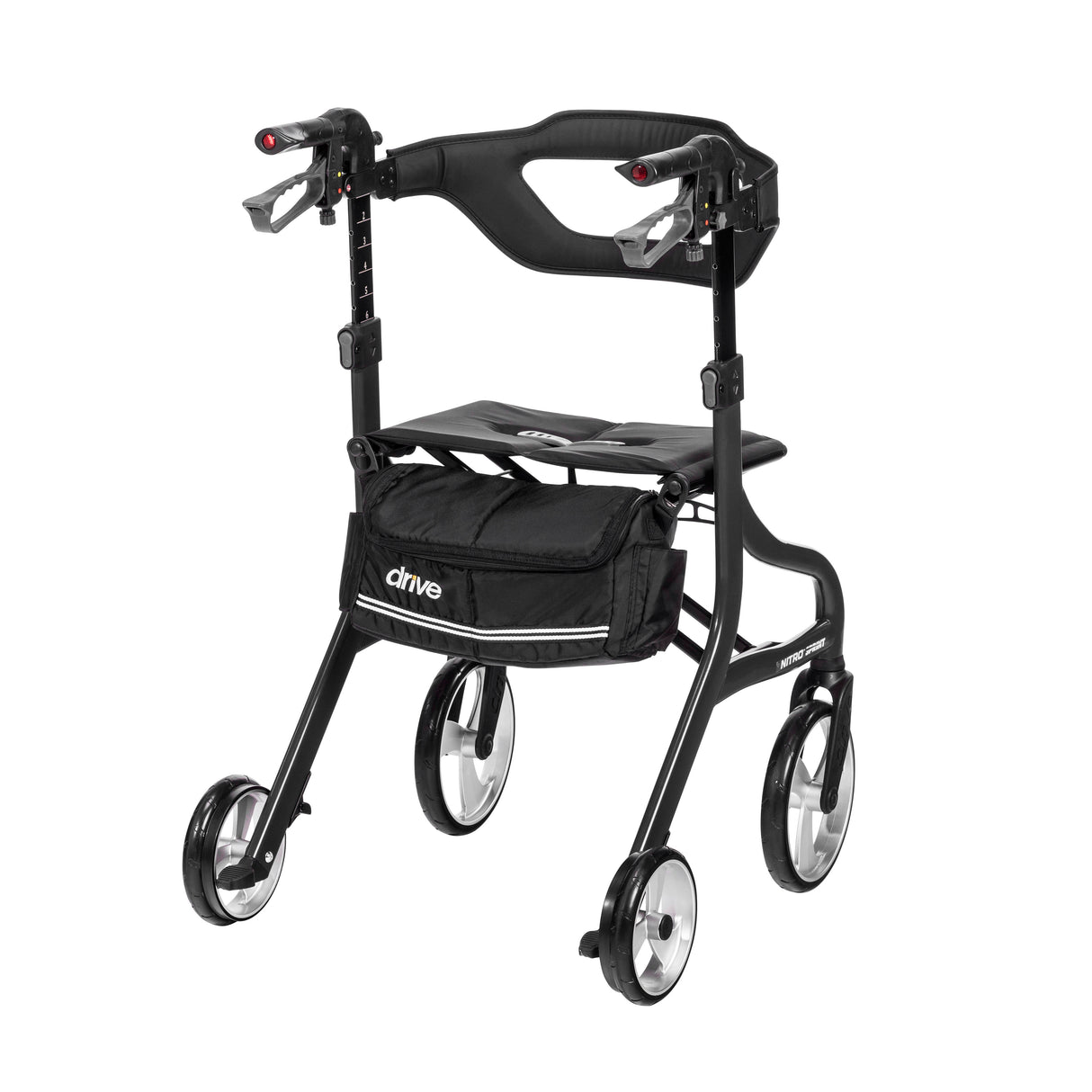 Andador con ruedas Nitro Sprint Rollator, alto, color negro