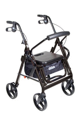 Duet Dual Function Transport Wheelchair Rollator Rolling Walker, Black - Behope - 795BK