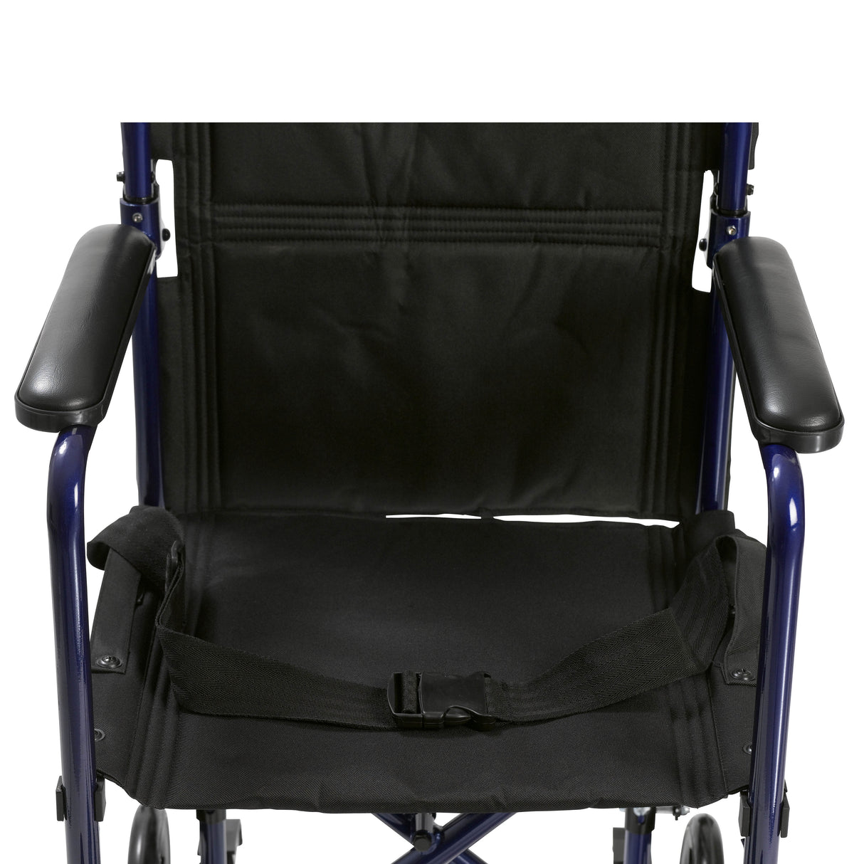 Silla de ruedas ligera para transporte, asiento de 17", color azul