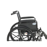 Cruiser Iii Light Weight Wheelchair With Flip Back Removable Arms, Adjustable Height Desk Arms, Swing Away Footrests, 16" - BeHope