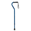 Adjustable Height Offset Handle Cane with Gel Hand Grip, Blue Crackle - BeHope
