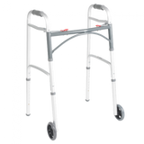 Folding Walker, Two Button With 5" Wheels - BeHope