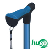 Adjustable Folding Cane with Reflective Strap