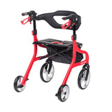 Andador con ruedas Nitro Sprint Rollator, color rojo