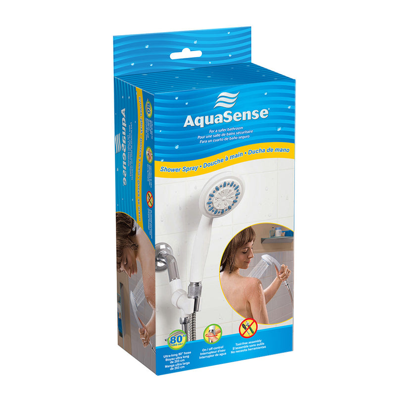 3 Setting Handheld Shower Head With Ultra-long Stainless Steel Hose, White - BeHope