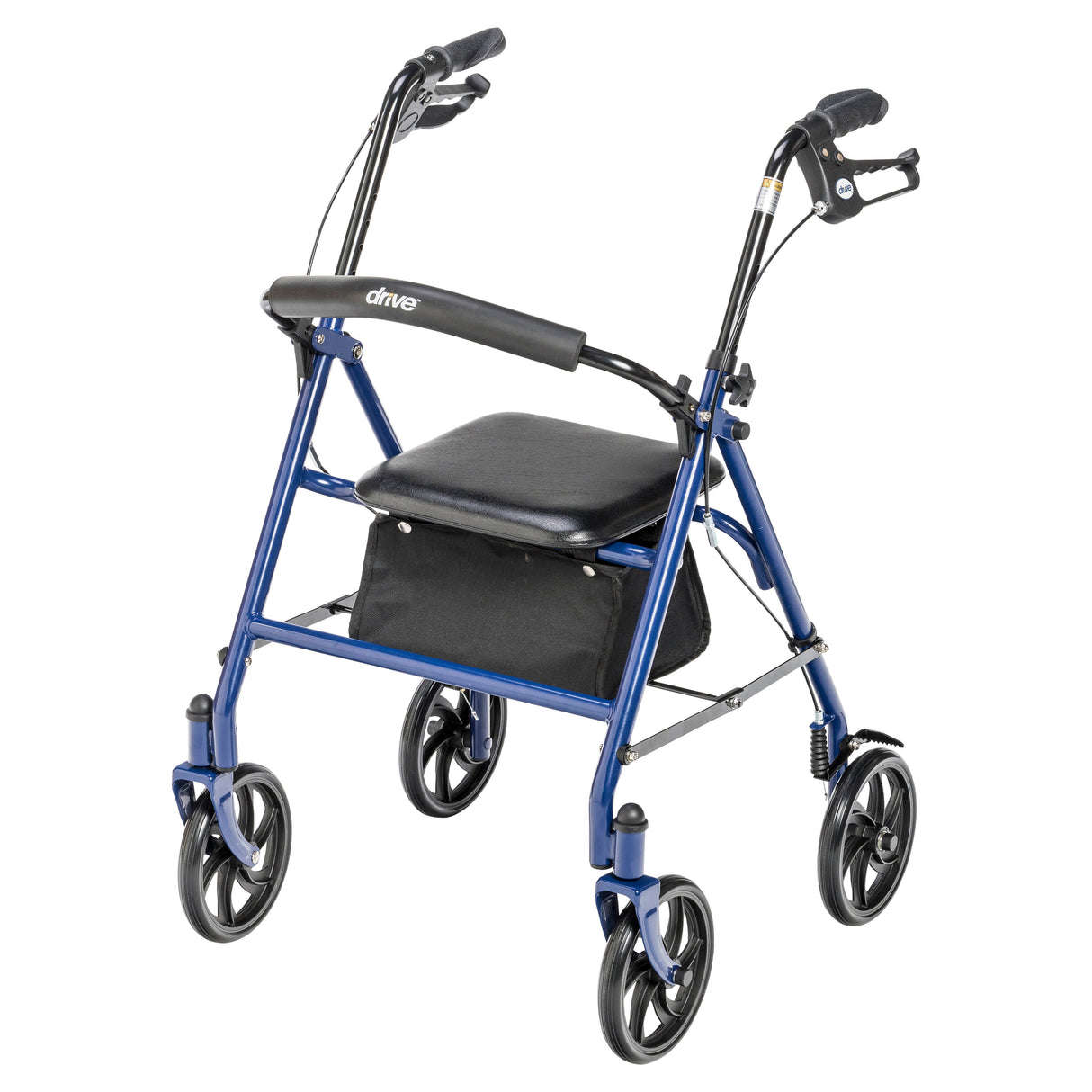 Four Wheel Rollator Rolling Walker with Fold Up Removable Back Support