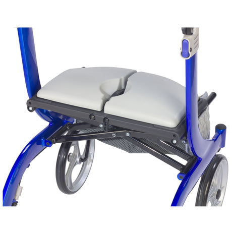 Nitro DLX Euro Style Rollator Rolling Walker, Sleek Blue - BeHope