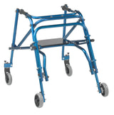 Andador posterior ligero Nimbo 2G con asiento, mediano, azul caballero