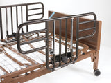 No Gap Half Length Side Bed Rails with Brown Vein Finish - BeHope