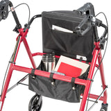 Rollator Rolling Walker with 6" Wheels, Fold Up Removable Back Support and Padded Seat