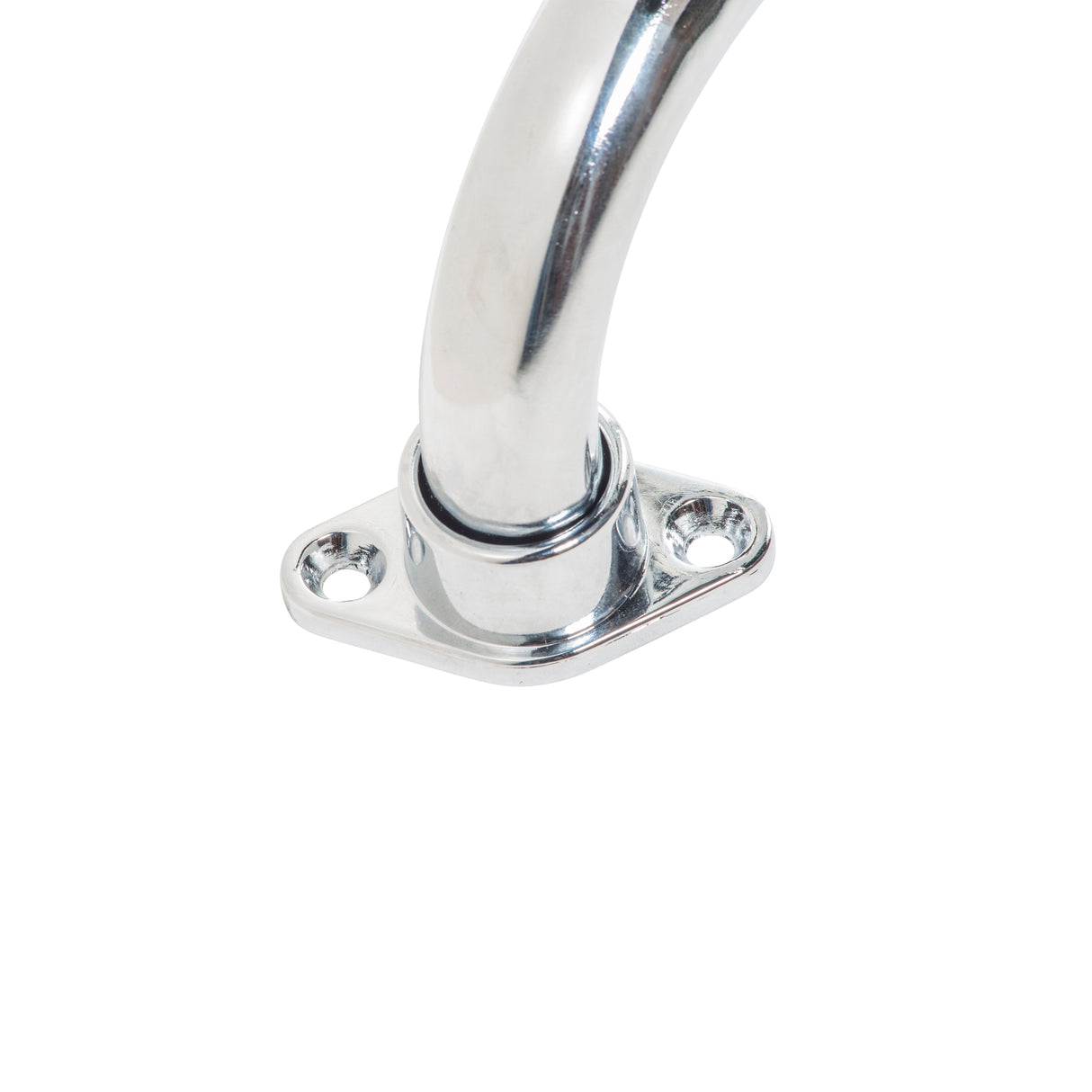 Knurled Chrome Grab Bar with Rotating Flange