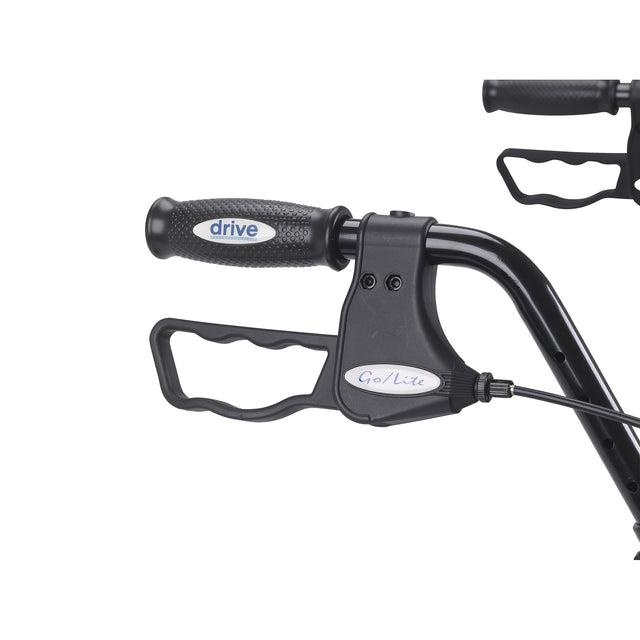 Heavy Duty Bariatric Rollator Rolling Walker With Large Padded Seat, Blue - BeHope