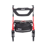 Nitro Sprint Rollator Rolling Walker, Hemi Height, Red