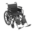 Cruiser X4 Lightweight Dual Axle Wheelchair with Adjustable Detachable Arms, Desk Arms, Elevating Leg Rests, 16" Seat - BeHope
