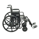 Sentra EC Heavy Duty Wheelchair, Detachable Desk Arms, Elevating Leg Rests, 20" Seat - BeHope
