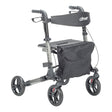 Compact Folding Rollator Rolling Walker, Grey/Black - BeHope
