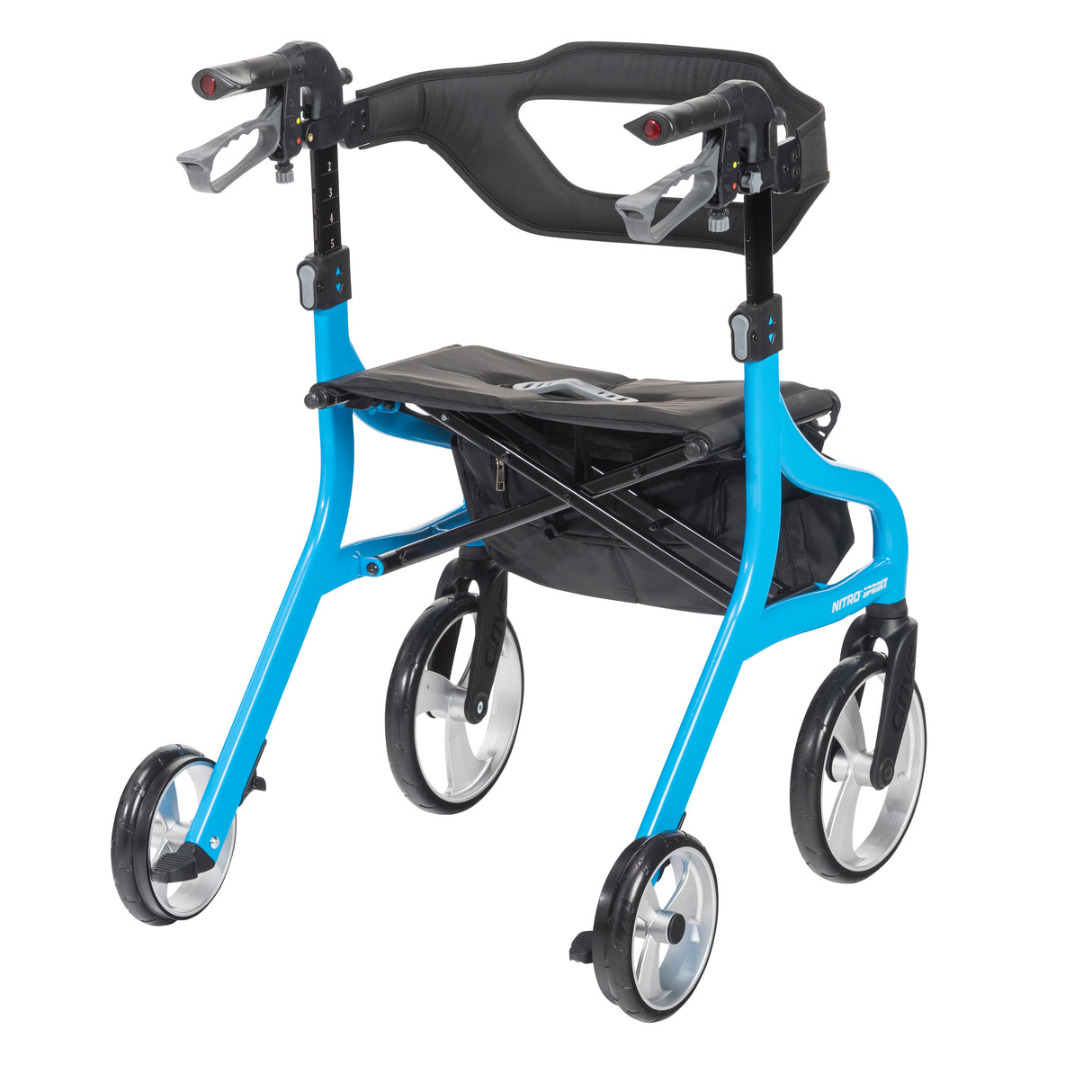 Nitro Sprint Rollator Rolling Walker, Blue