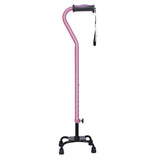 Adjustable Quad Cane for Right or Left Hand Use, Small Base