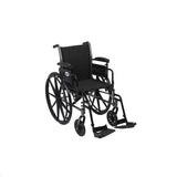 Cruiser Iii Light Weight Wheelchair With Flip Back Removable Arms, Adjustable Height Desk Arms, Swing Away Footrests, 20" - BeHope