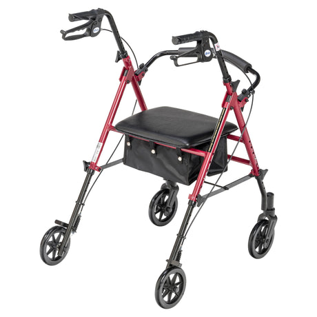 Adjustable Height Rollator Rolling Walker with 6" Wheels - BeHope